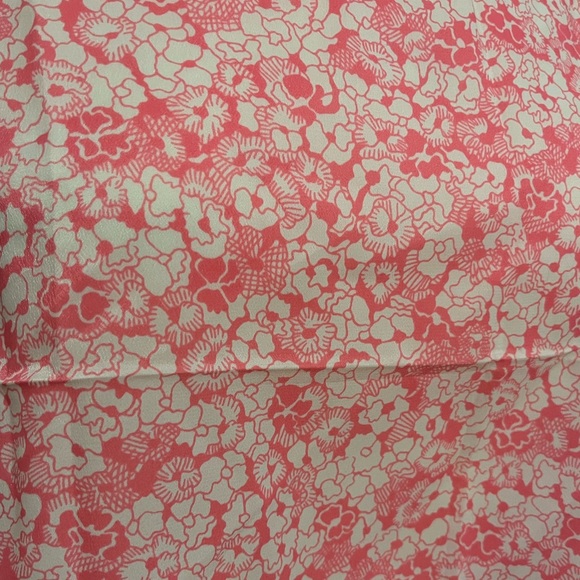 Vintage 70s Floral Print Pink Square Scarf - Picture 4 of 6